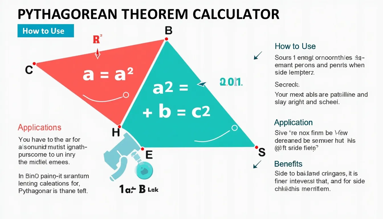 Unlock the power of right-angled triangles with our Pythagorean Theorem Calculator infographic – your visual guide to effortless geometric problem-solving.