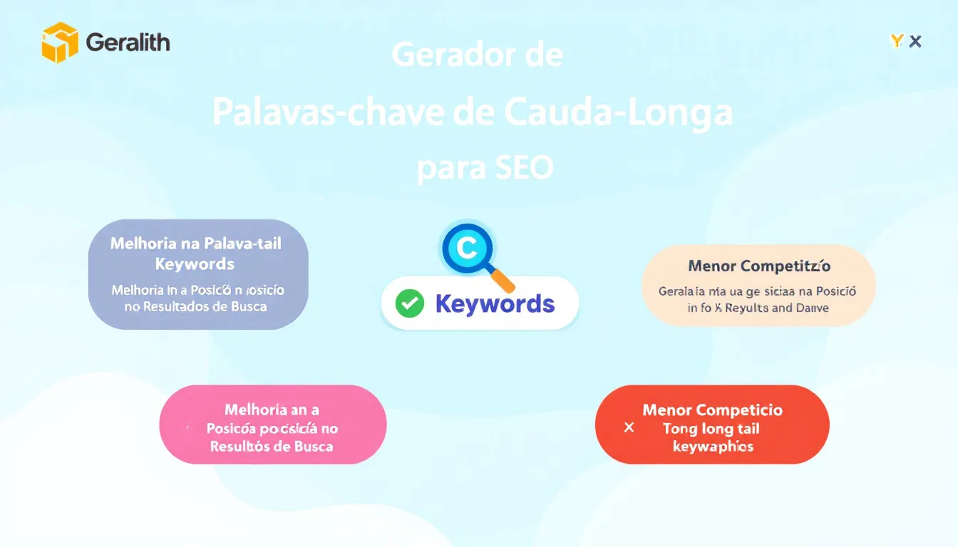 Potencialize sua estratégia de SEO com nosso Gerador de Palavras-chave de Cauda Longa - transformando buscas específicas em oportunidades de tráfego qualificado.