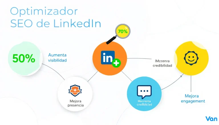 Potencia tu perfil profesional con nuestro Optimizador SEO de LinkedIn: maximiza tu visibilidad y atrae oportunidades laborales en minutos.