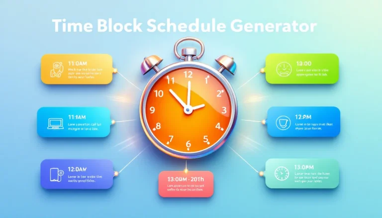 Boost your productivity with our Time Block Schedule Generator - transform your chaotic day into a well-structured, efficient workflow.