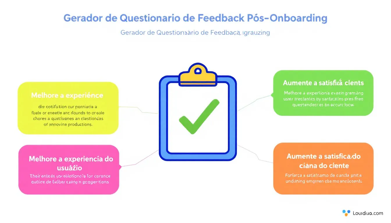 Otimize seu processo de integração com nosso Gerador de Questionário de Feedback Pós-Onboarding - transformando a experiência dos novos colaboradores em insights valiosos em minutos.