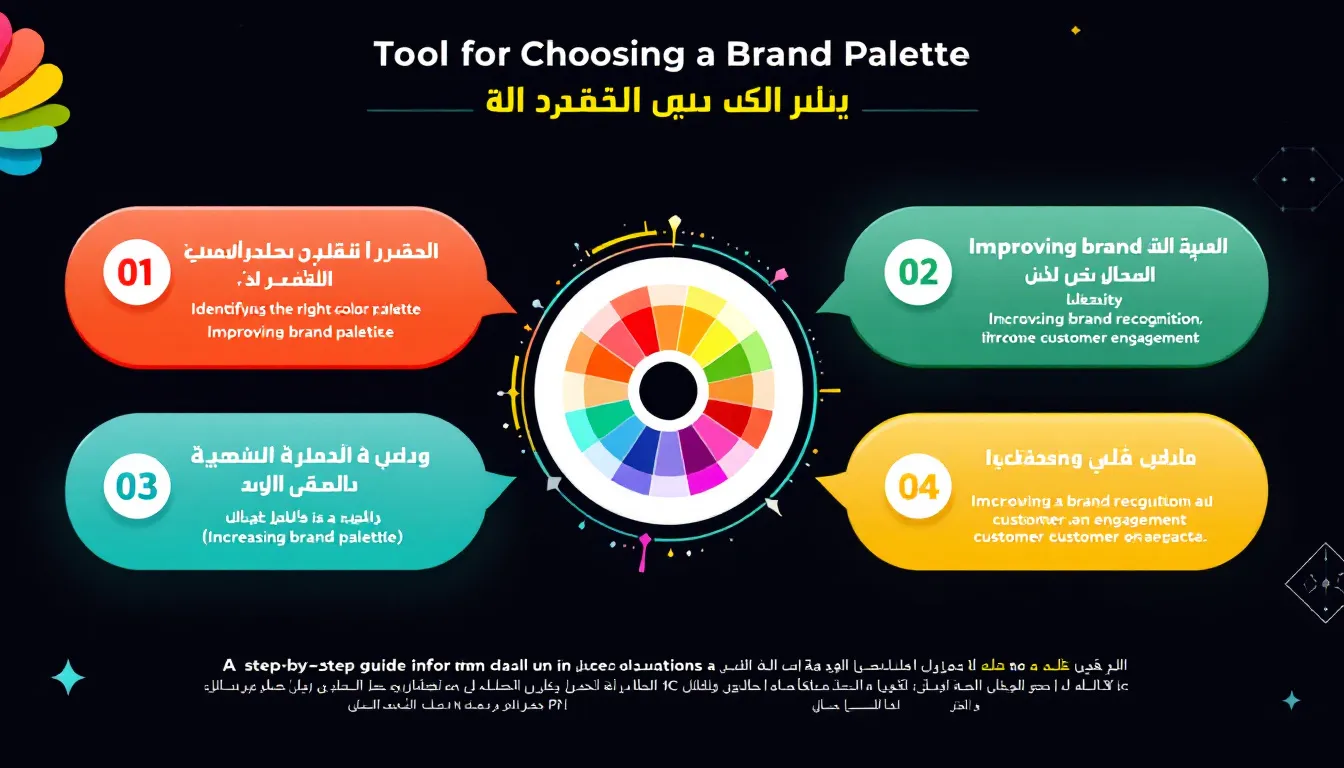 أداة مبتكرة لاختيار لوحة ألوان مخصصة لعلامتك التجارية: صمم هوية بصرية قوية ومتميزة في دقائق.