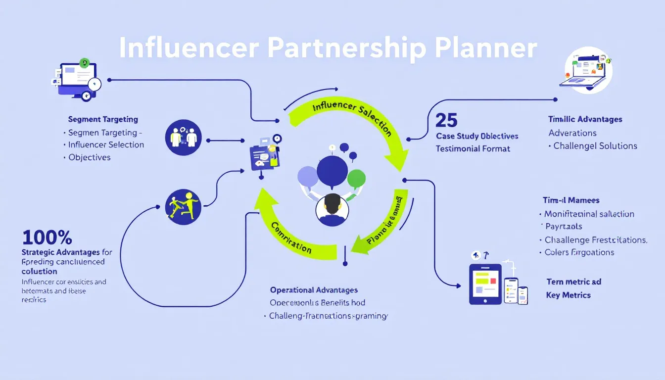 Transform your influencer marketing strategy with our comprehensive Partnership Planner - streamlining selection, execution, and measurement of influencer collaborations for maximum impact.