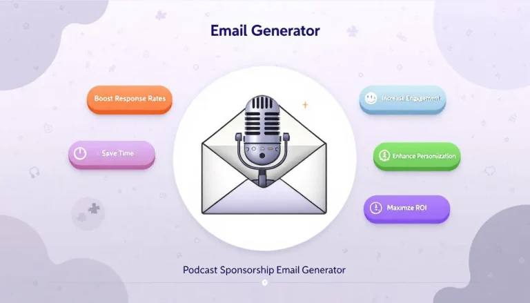 Revolutionize your podcast sponsorship outreach with our Email Generator - craft personalized, professional proposals in minutes.