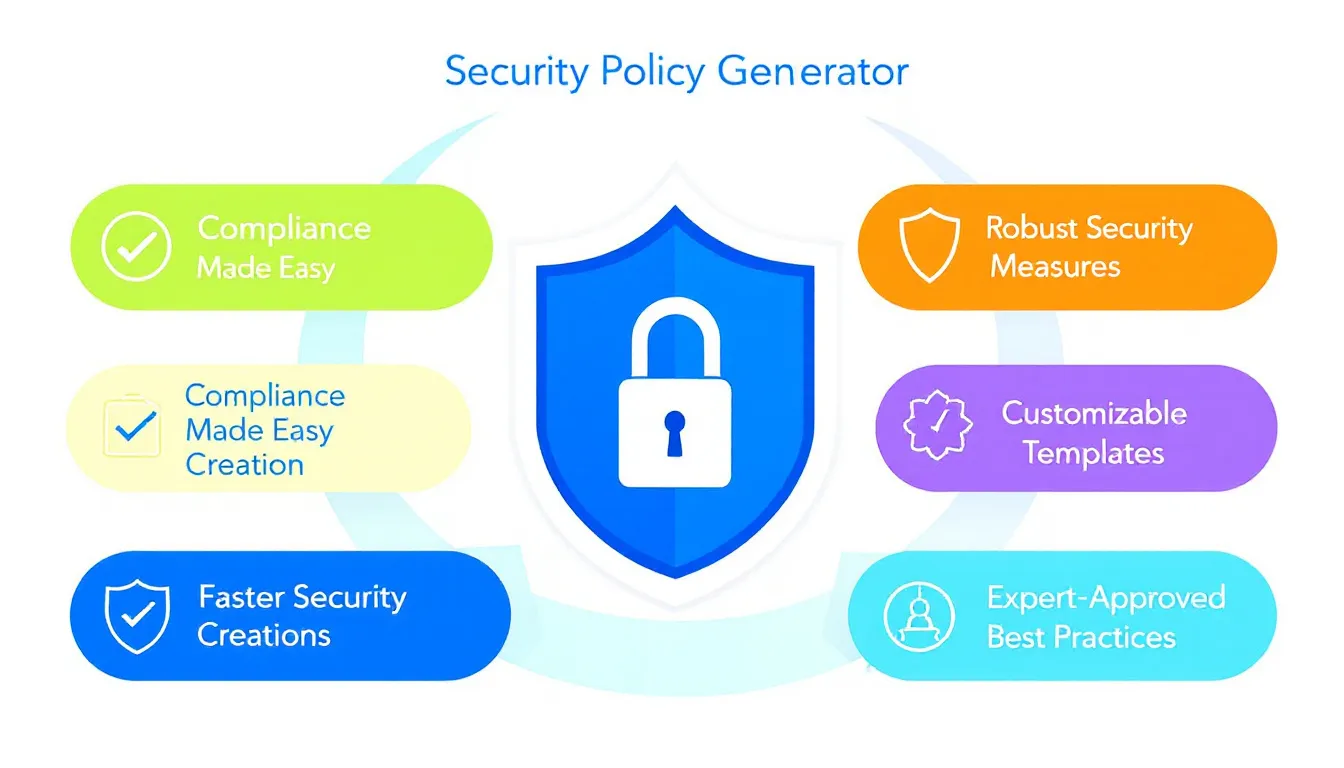 Streamline your organization's security with our Security Policy Generator - creating comprehensive, tailored policies in minutes, not weeks.