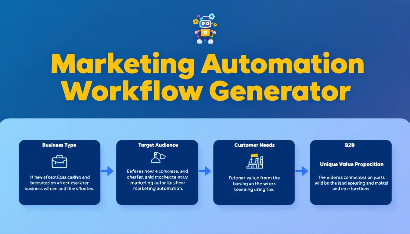 Unlock the power of automated customer journeys with our Marketing Automation Workflow Generator, designed to optimize your marketing strategy and boost conversions.