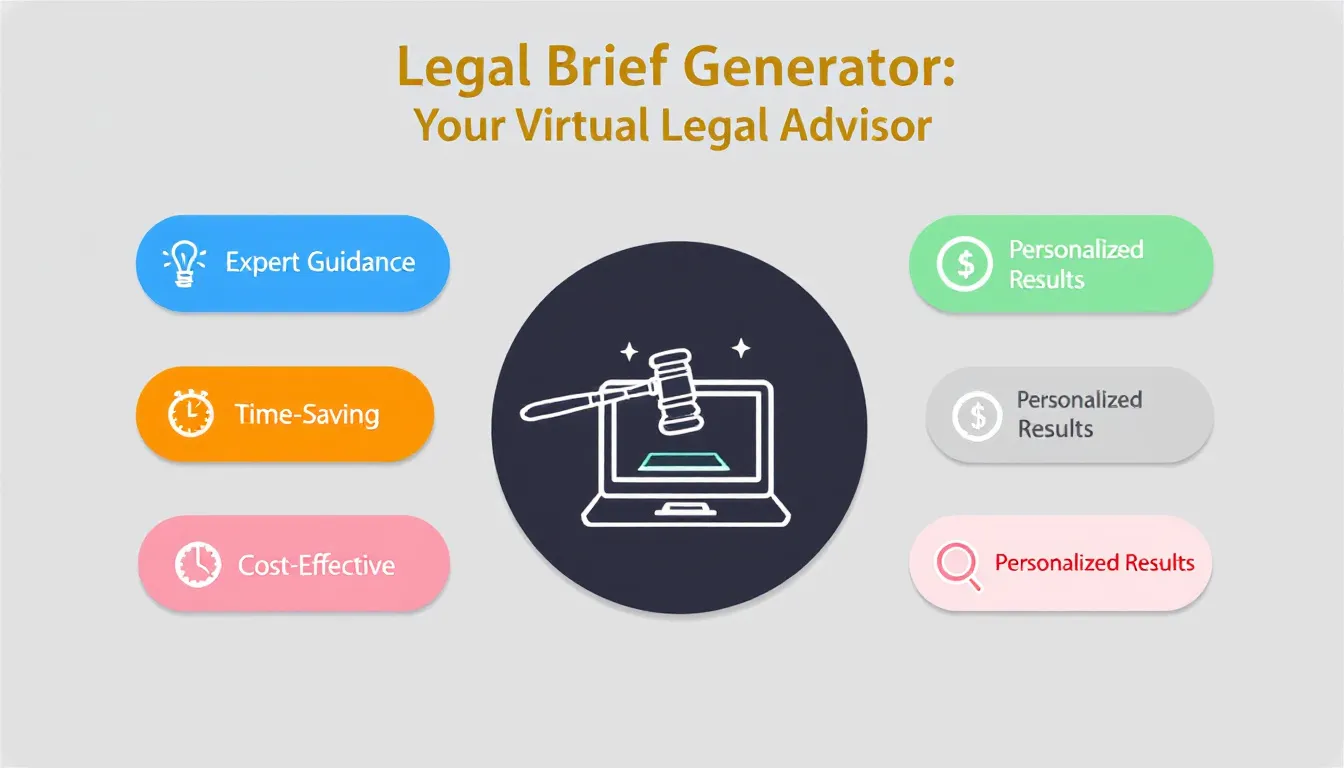 Empower your legal journey with the Legal Brief Generator - combining AI technology and legal expertise to provide instant, comprehensive guidance for your legal disputes.