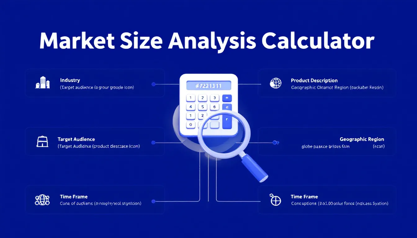 Transform your market research with our comprehensive Market Size Analysis Calculator - your essential tool for evaluating growth potential and market opportunities.