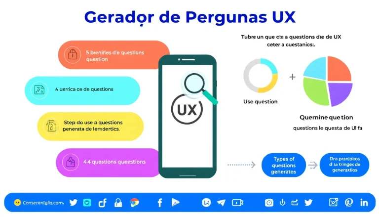 Otimize suas pesquisas de UX com o Gerador de Perguntas UX: crie questionários personalizados e eficazes em minutos para melhorar suas interfaces digitais.