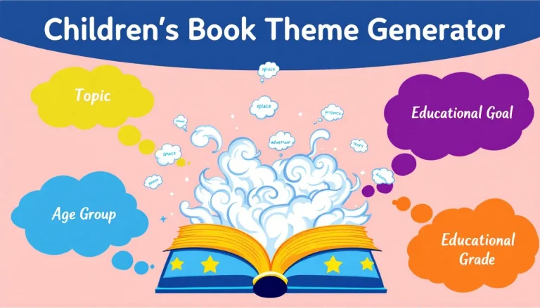 Unleash creativity and educational value with the Children's Book Theme Generator - transforming ideas into captivating stories for young minds.