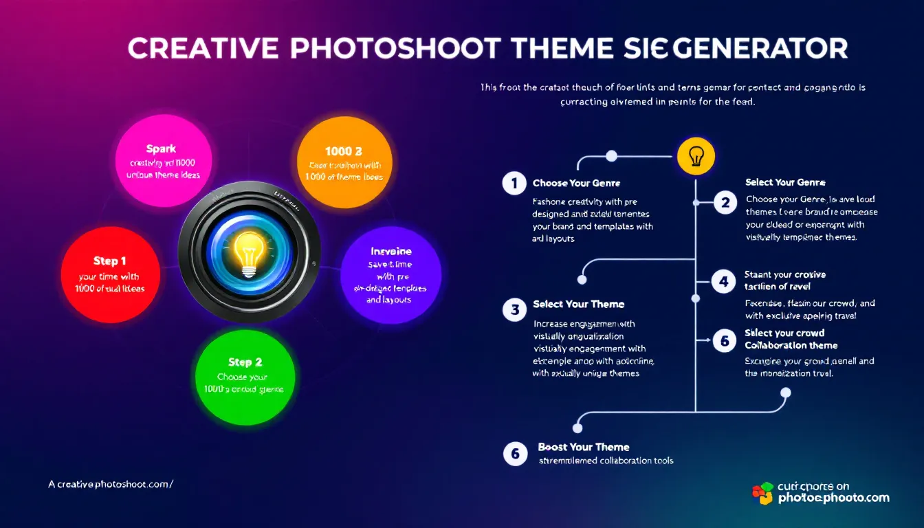 Unleash your creativity with the Creative Photoshoot Theme Generator - transforming your vision into unique, tailored concepts in minutes.