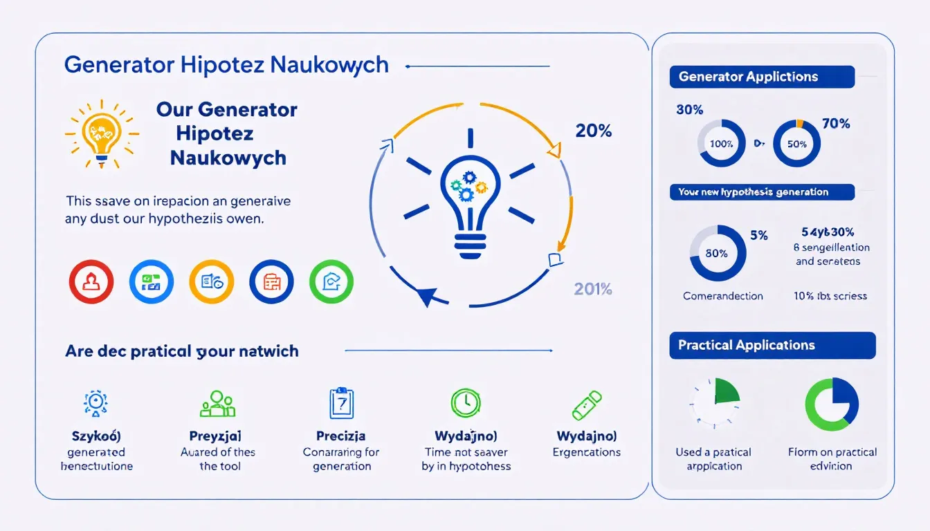 Odkryj moc Generatora Hipotez Naukowych - innowacyjne narzędzie, które przekształca Twoje pomysły badawcze w precyzyjne hipotezy naukowe w mgnieniu oka.