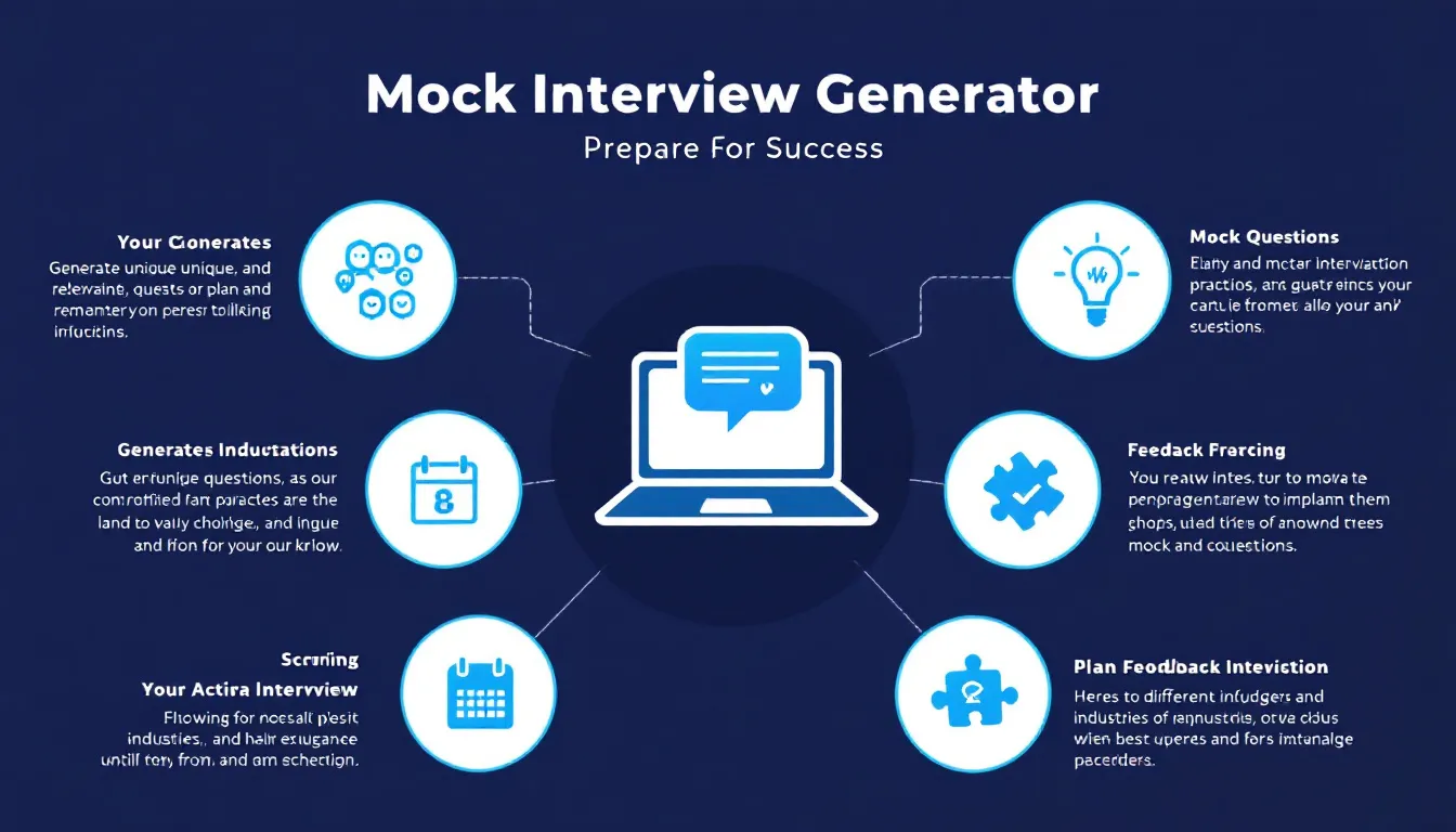 Boost your interview confidence with our Mock Interview Generator - tailored practice for your dream job at your fingertips.