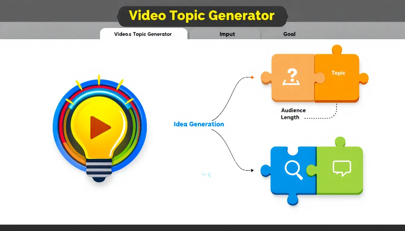 Revolutionize your video content creation with our Video Topic Generator - transforming your ideas into engaging, tailored topics in seconds.