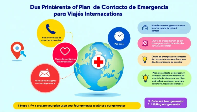 Viaja con tranquilidad: Crea tu Plan de Contacto de Emergencia personalizado en minutos con nuestro generador intuitivo.