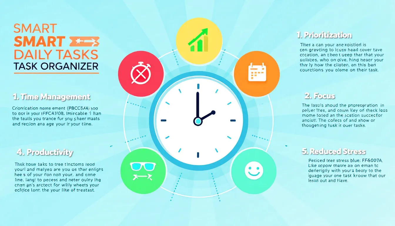 Boost your productivity with our Smart Daily Task Organizer - transforming chaotic to-do lists into streamlined, prioritized schedules.