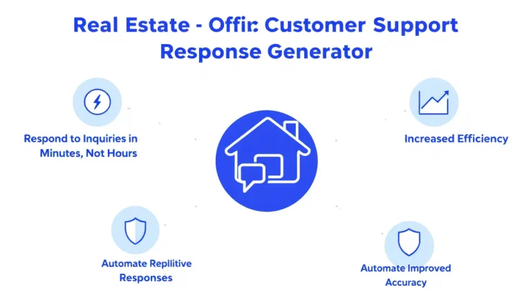 Revolutionize your real estate customer support with our Response Generator - transforming property inquiries into personalized, professional responses in seconds.