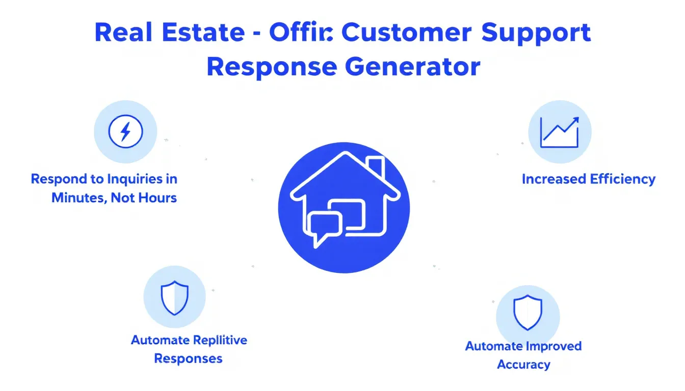 Revolutionize your real estate customer support with our Response Generator - transforming property inquiries into personalized, professional responses in seconds.