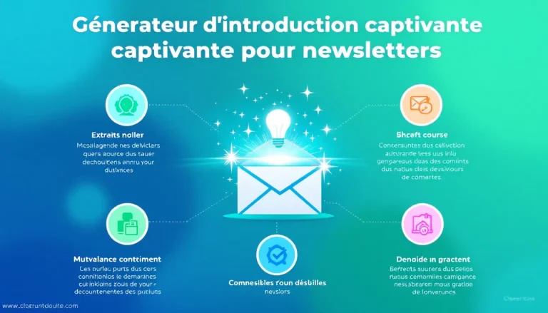 Découvrez notre Générateur d'introduction pour newsletter : créez des débuts captivants en quelques clics et boostez l'engagement de vos lecteurs !