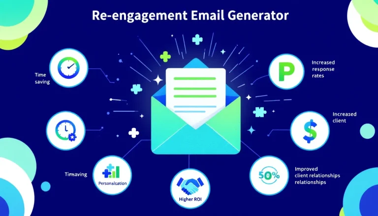 Revitalize dormant client relationships with our Re-engagement Email Generator - crafting personalized, high-impact emails in minutes.