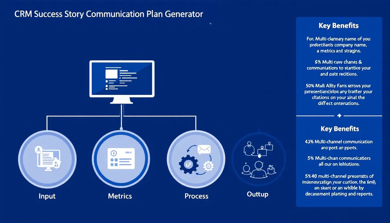 Transform your CRM achievements into compelling success stories with our automated Communication Plan Generator - streamlining stakeholder engagement across your organization.