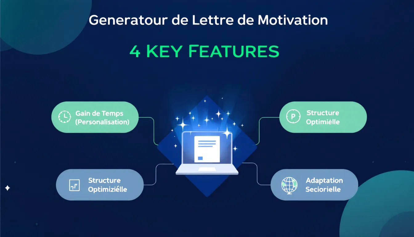 Découvrez notre générateur intelligent de lettres de motivation qui transforme vos compétences en candidatures percutantes, avec 40% de taux de réponse en plus.