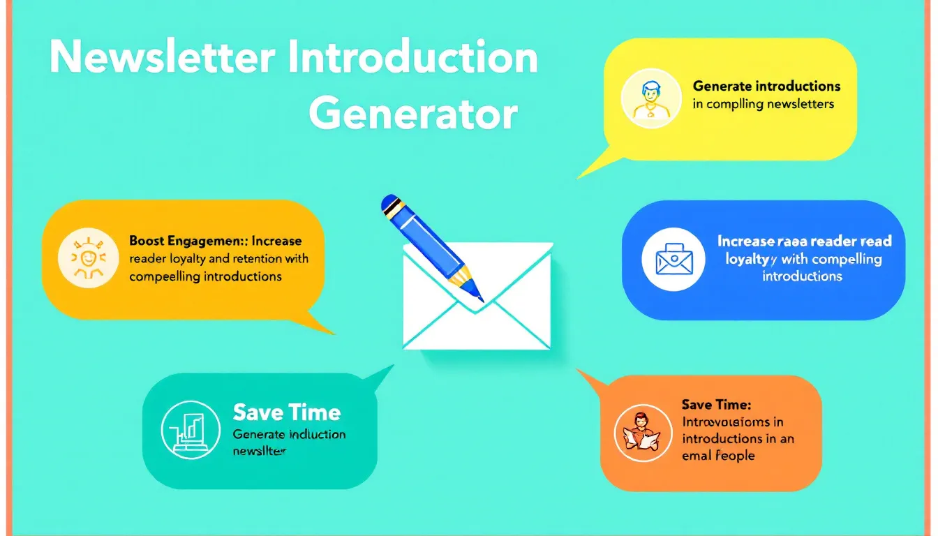 Revolutionize your newsletter content with our AI-powered Introduction Generator - crafting captivating openings that boost reader engagement in seconds.