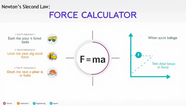 Discover the power of Newton's Second Law with our Force Calculator infographic - simplifying complex physics for everyday use.