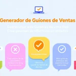 Optimiza tus ventas con nuestro Generador de Guiones: crea scripts persuasivos y personalizados en minutos, no en horas.