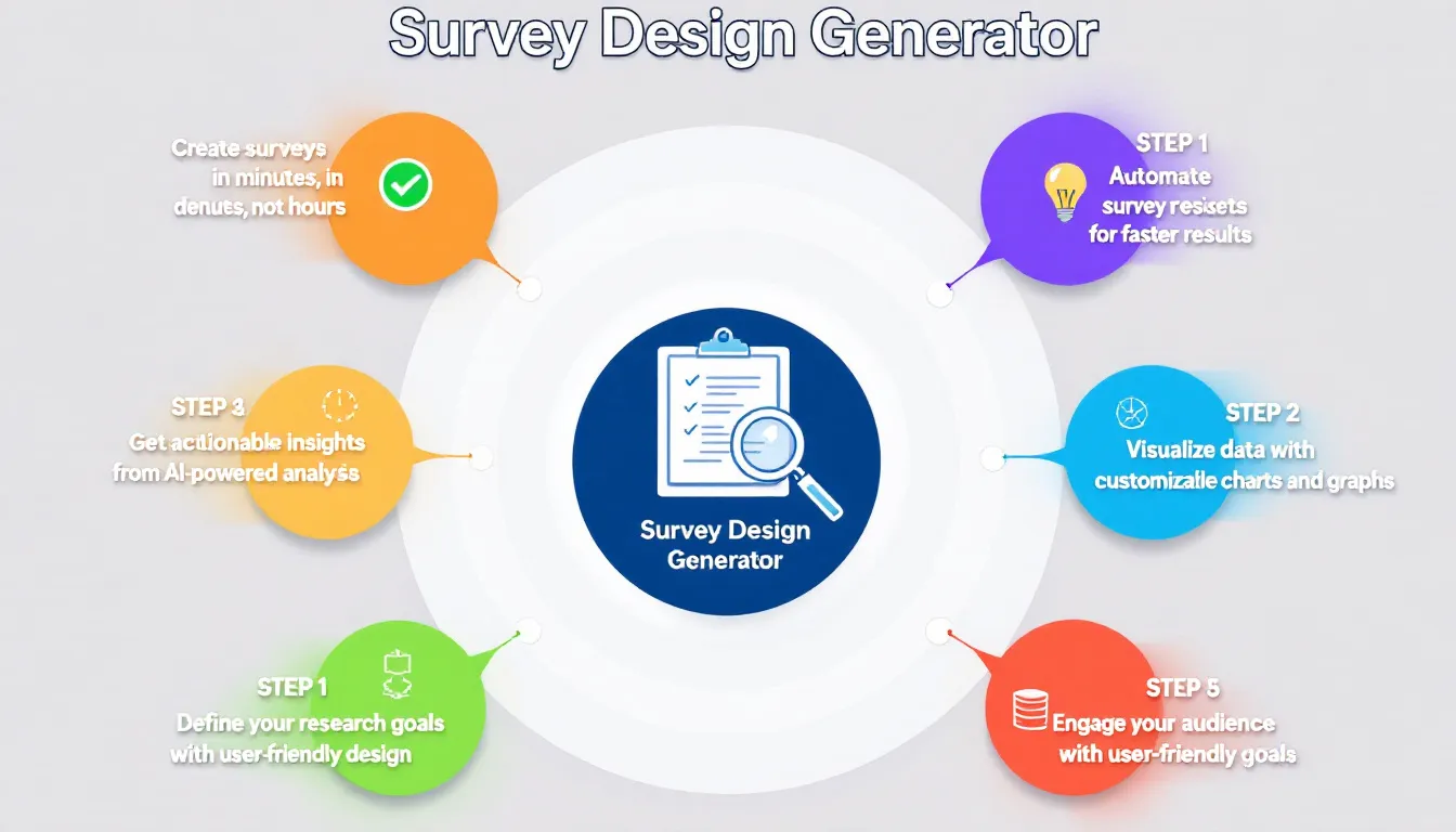 Revolutionize your market research with our AI-powered Survey Design Generator - create expert-level surveys in minutes, tailored to your specific needs.