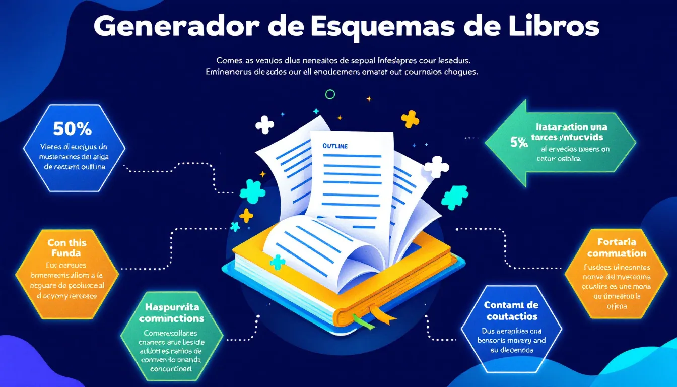 Desbloquea tu potencial creativo con nuestro Generador de Esquemas de Libros: transforma tus ideas en estructuras narrativas sólidas en minutos.