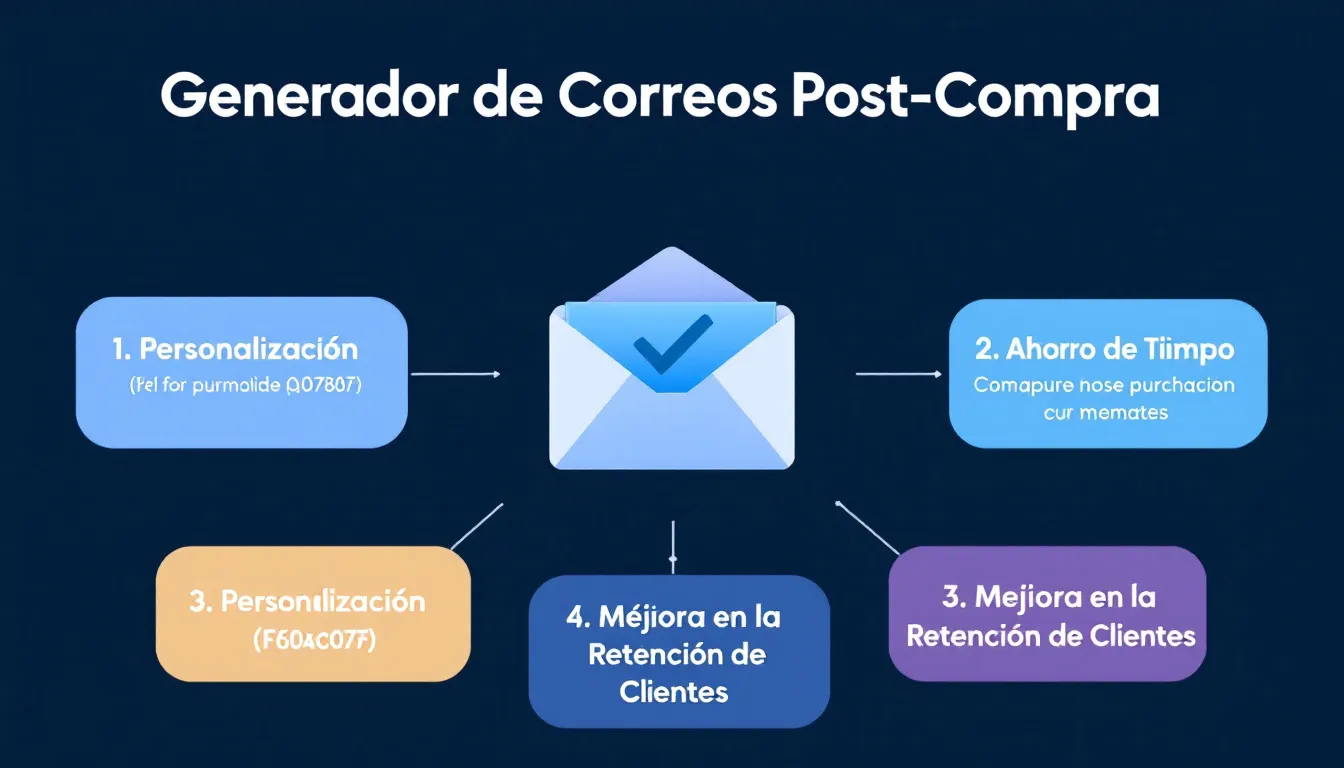 Mejora la fidelización de tus clientes con nuestro Generador de Correos Post-Compra: transforma la experiencia post-venta en oportunidades de engagement en minutos.