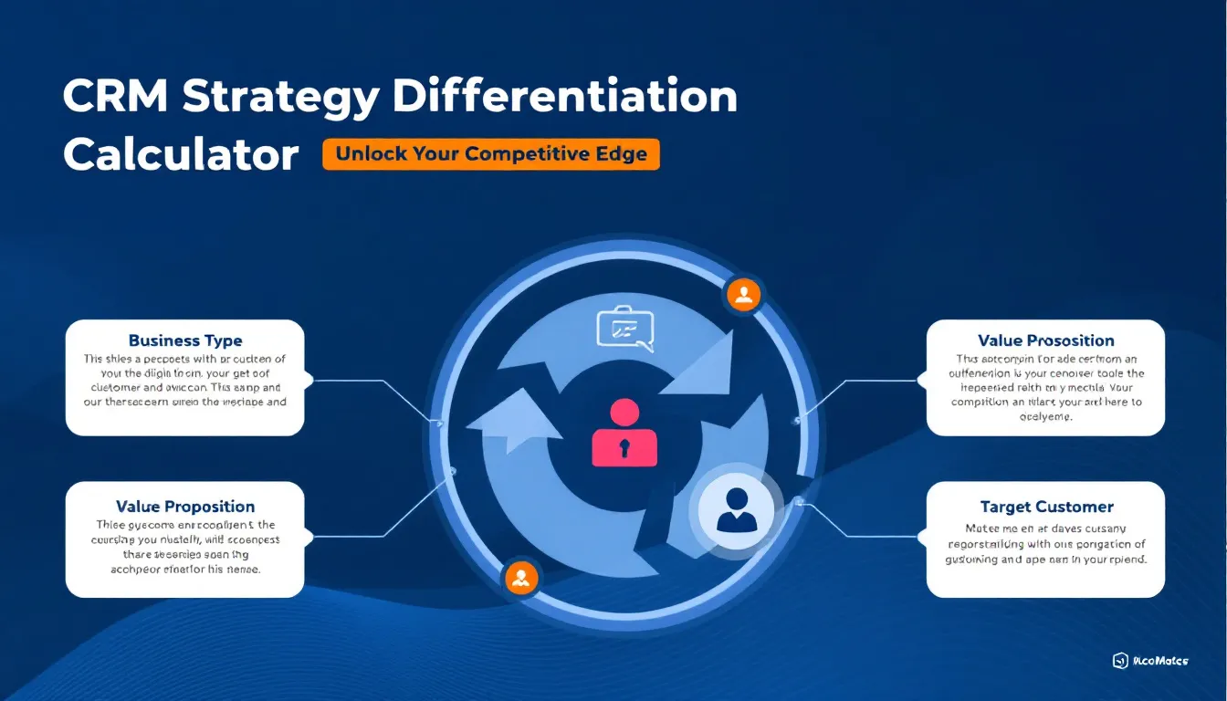 Transform your customer relationship management with our CRM Strategy Differentiation Calculator - your pathway to creating uniquely tailored strategies that leverage your business's strengths.