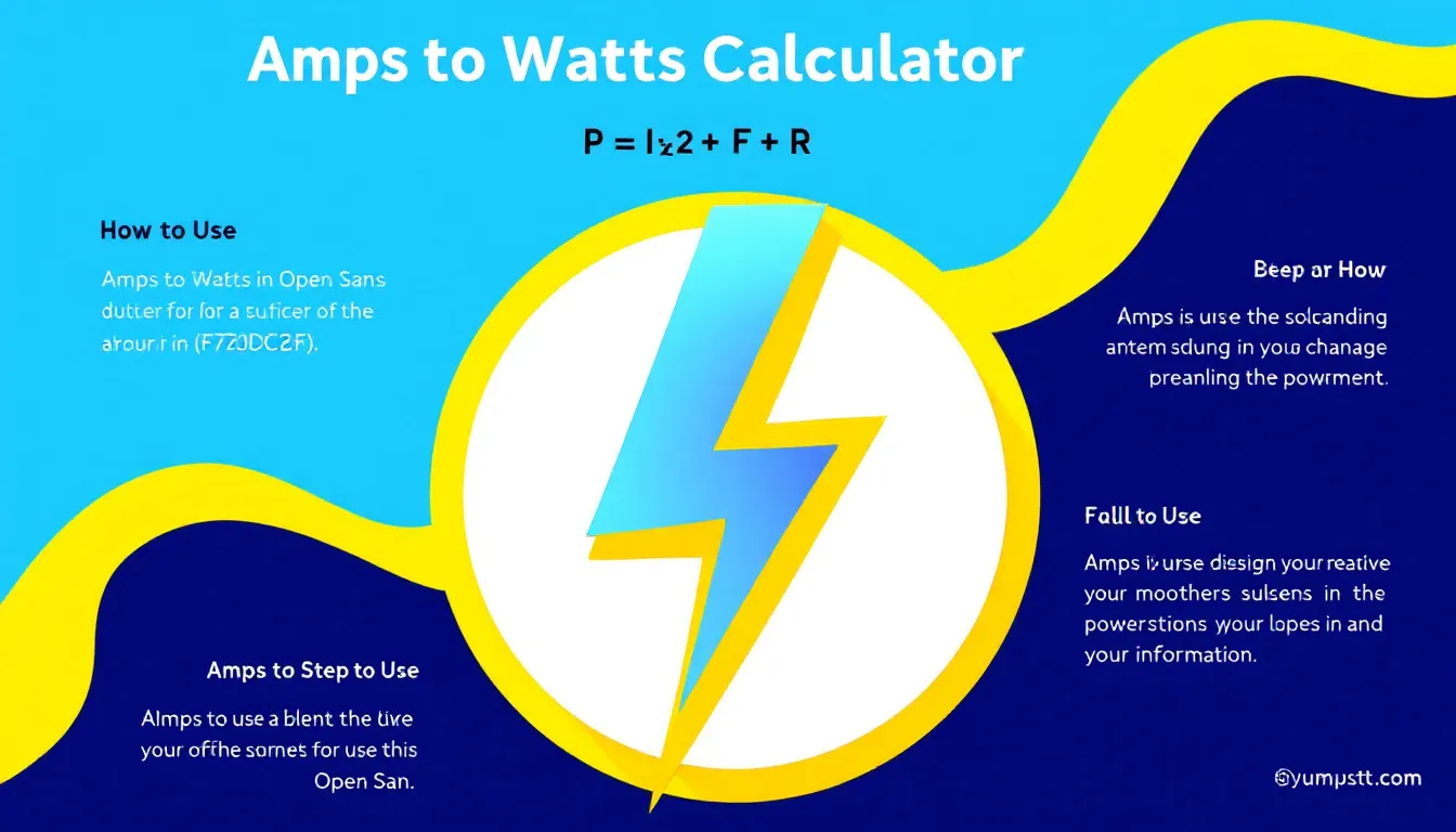 Simplify complex electrical calculations with our Amps to Watts Calculator - converting current to power and decibels in seconds.