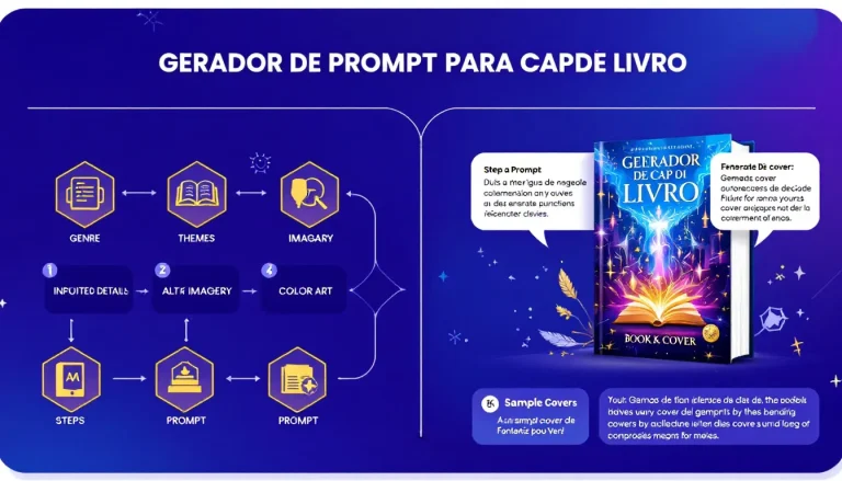 Transforme suas ideias em capas de livros impactantes com o Gerador de Prompt para Capa de Livro do Midjourney - a ferramenta essencial para autores e designers.