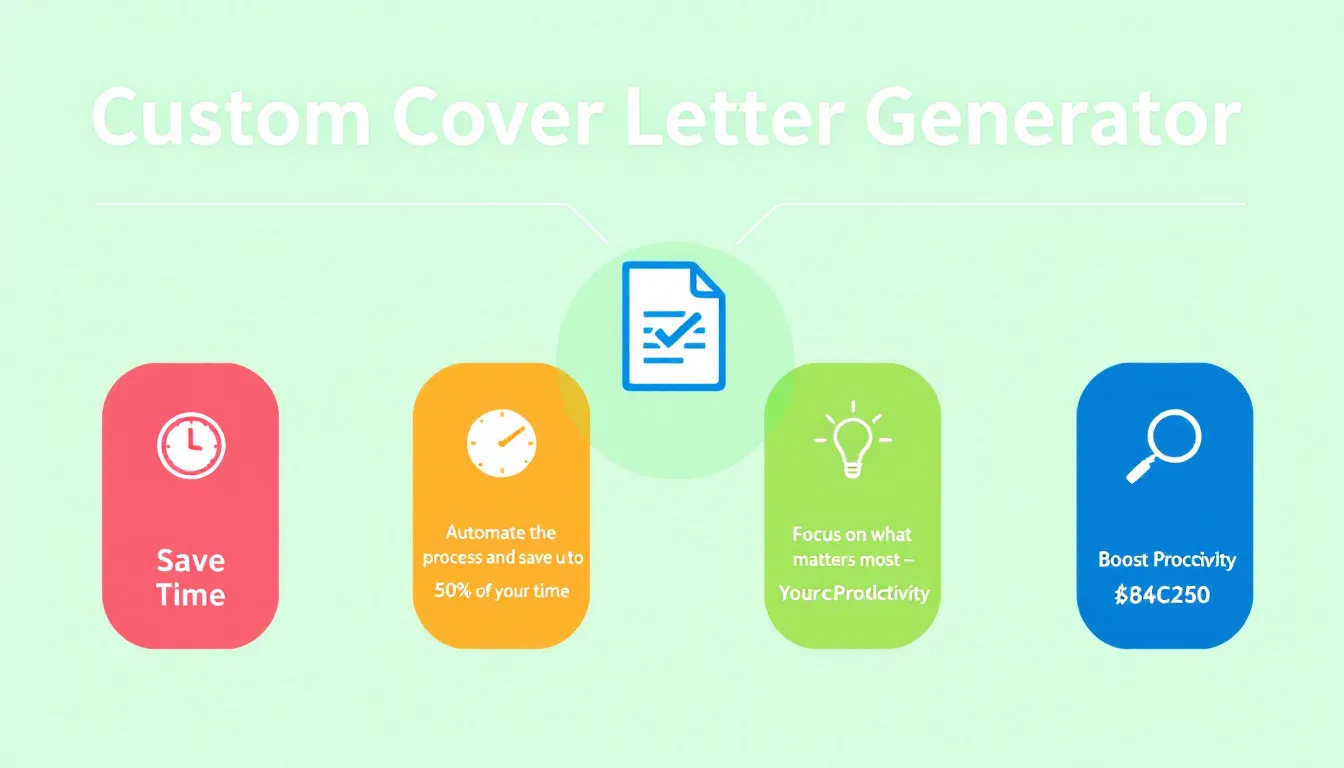 Revolutionize your job application process with our Custom Cover Letter Generator - creating tailored, professional cover letters in minutes.