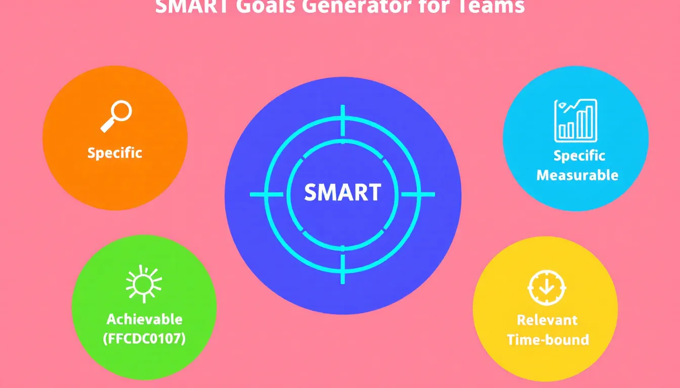 Revolutionize team performance with our SMART Goals Generator - transform vague objectives into actionable, results-driven strategies.