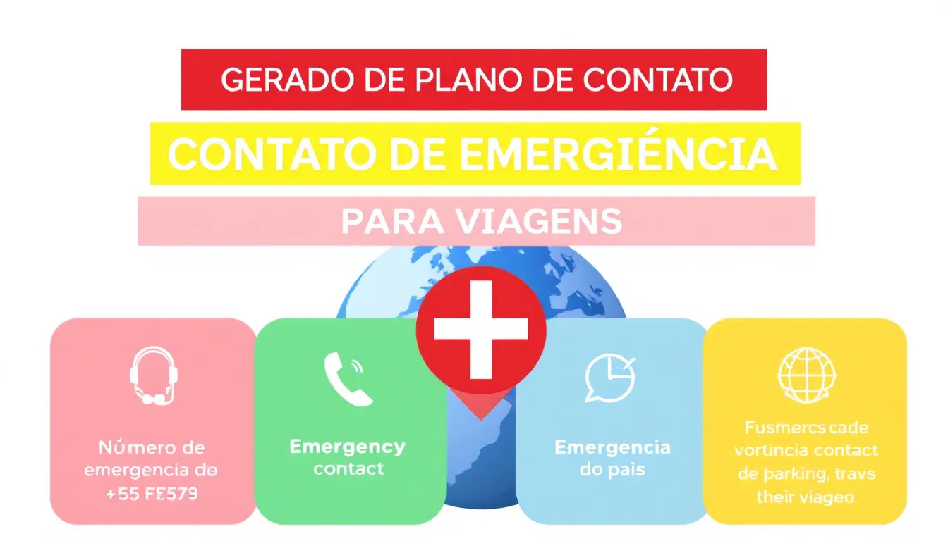 Viaje com tranquilidade: Conheça nosso Gerador de Plano de Contato de Emergência, sua ferramenta essencial para viagens internacionais seguras.