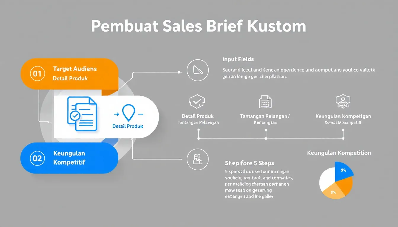 Tingkatkan efektivitas penjualan Anda dengan Pembuat Sales Brief Kustom - mengubah informasi produk dan target audiens menjadi strategi penjualan yang tepat sasaran dalam hitungan menit.