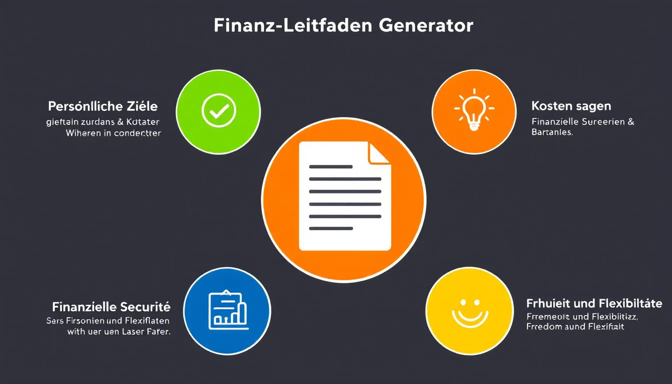 Entdecken Sie den Finanz-Leitfaden Generator: Ihr Weg zu maßgeschneiderten, verständlichen Finanzinformationen in nur wenigen Klicks.