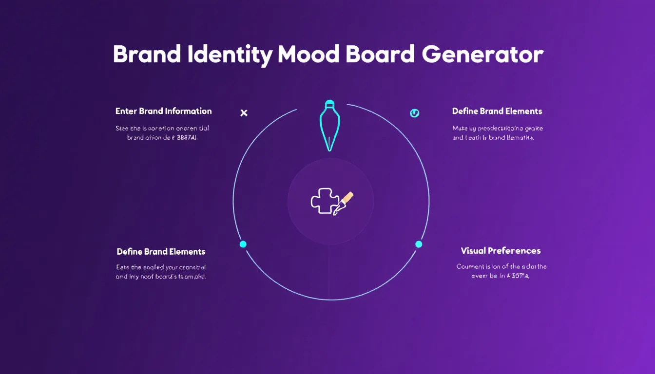 Transform your brand identity with our intuitive Mood Board Generator - streamlining the process of creating cohesive visual brand guidelines in three simple steps.