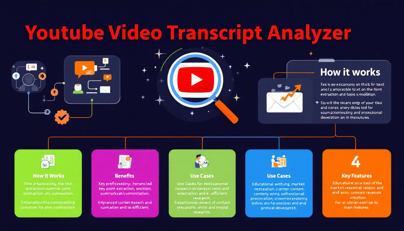 Unlock the power of video content with our YouTube Video Transcript Analyzer: Summarize, extract key points, and gain valuable insights effortlessly.