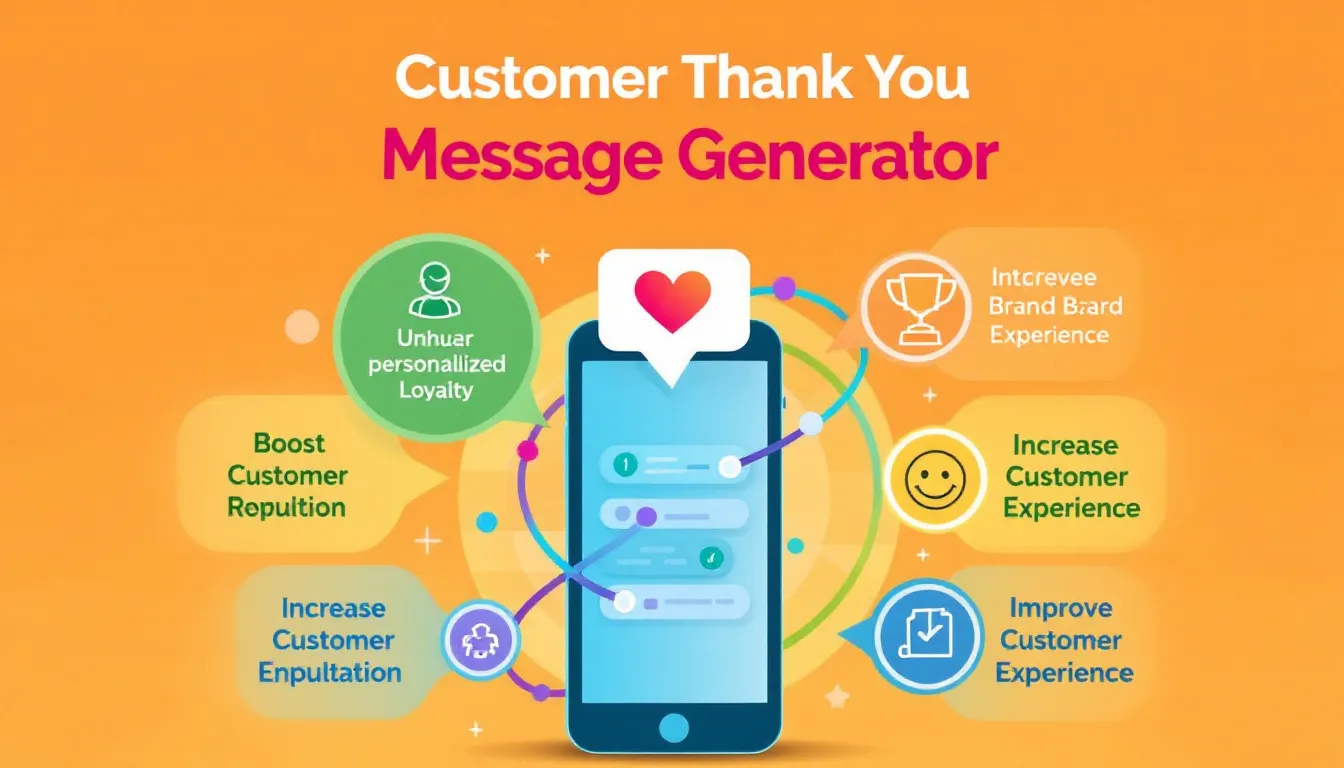 Elevate your customer appreciation strategy with our Customer Thank You Message Generator - creating personalized, brand-consistent messages in minutes.