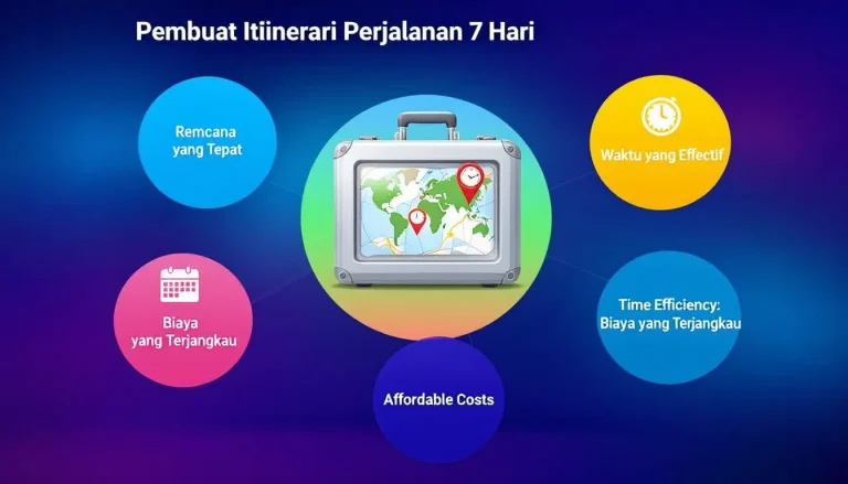 Optimalkan liburan impian Anda dengan Pembuat Itinerari Perjalanan 7 Hari - mengubah preferensi perjalanan Anda menjadi rencana yang terstruktur dan personal dalam hitungan menit.