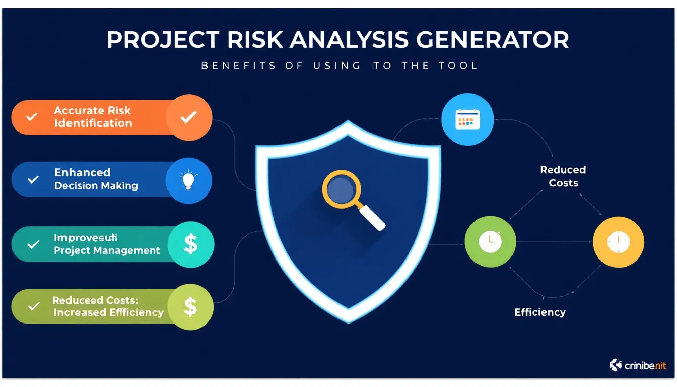 Revolutionize your project management with our Project Risk Analysis Generator - transforming complex risk assessment into a streamlined, comprehensive process.