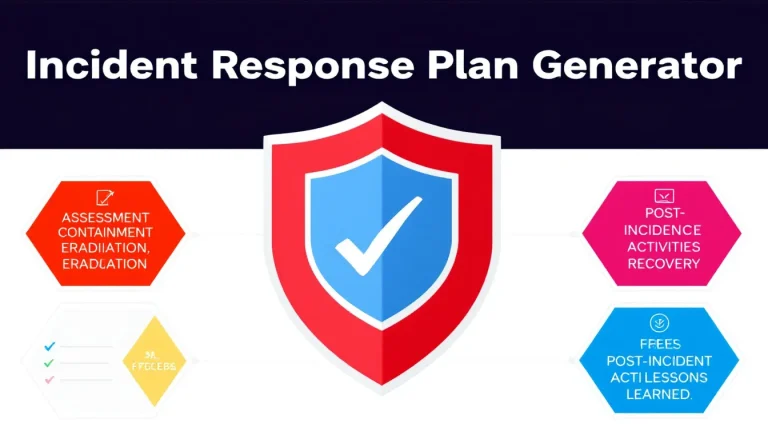 Empower your organization's cybersecurity with our Incident Response Plan Generator - creating tailored strategies to protect against and respond to digital threats efficiently.