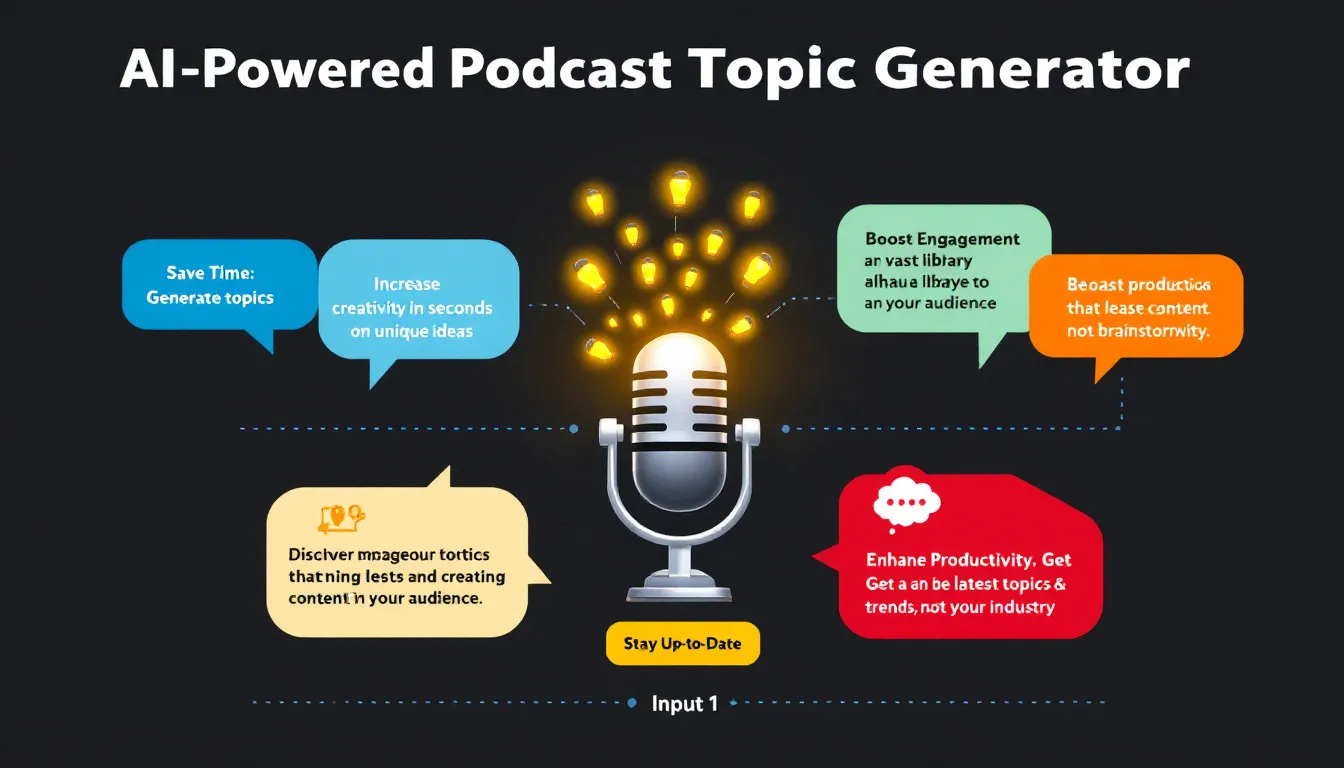 Revolutionize your podcast content creation with the AI-Powered Podcast Topic Generator - turning creative blocks into engaging episodes effortlessly.