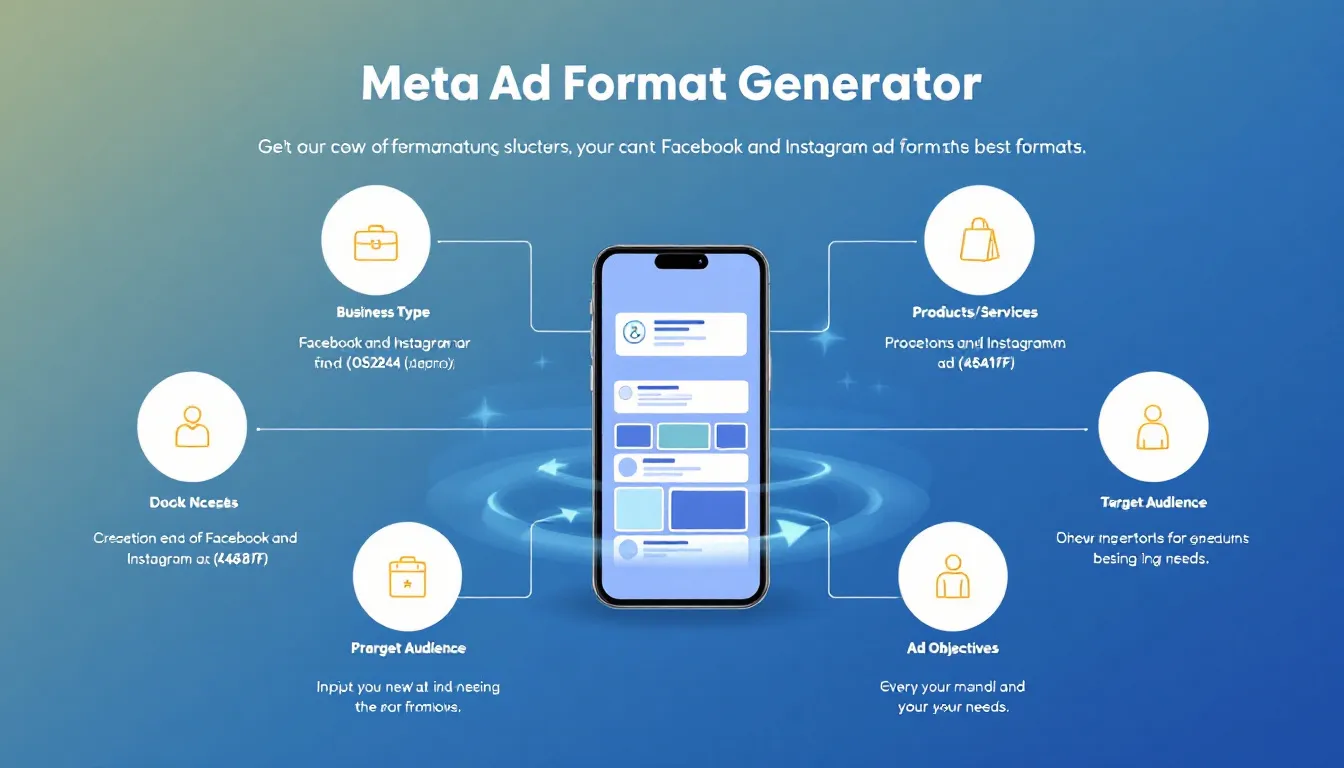 Transform your Meta advertising strategy with our intelligent Ad Format Generator - delivering customized, high-converting ad format recommendations based on your unique business profile.