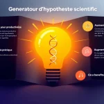 Révolutionnez votre processus de recherche avec notre Générateur d'hypothèse scientifique - transformez vos idées en hypothèses solides en quelques clics.