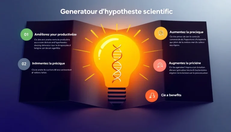 Révolutionnez votre processus de recherche avec notre Générateur d'hypothèse scientifique - transformez vos idées en hypothèses solides en quelques clics.